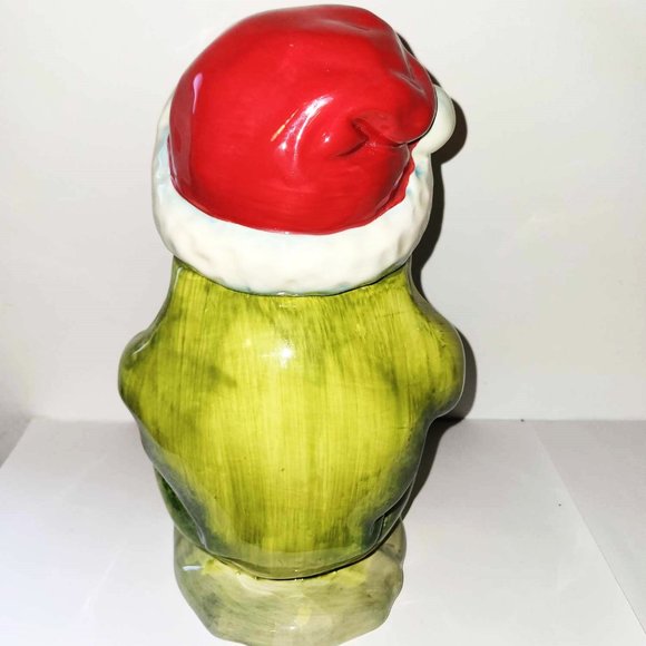 Rare Retro Frog with Santa Hat Cookie Jar Hand Painted - Picture 4 of 10